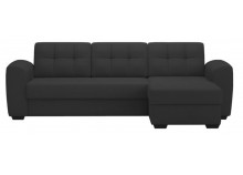 Canapé d'angle convertible avec coffre BALI Noir
