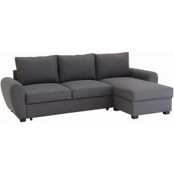 Canapé d'angle convertible avec coffre CARDIFF Gris Canapé d'angle convertible avec coffre CARDIFF Gris